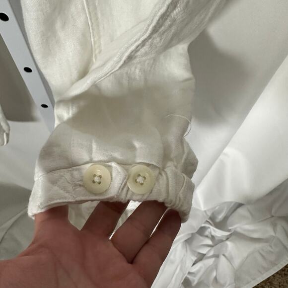 Lauren‎ Ralph Lauren White Linen Cargo Jogger Pants NWT Sz 12 Preppy Coastal - Picture 6 of 13